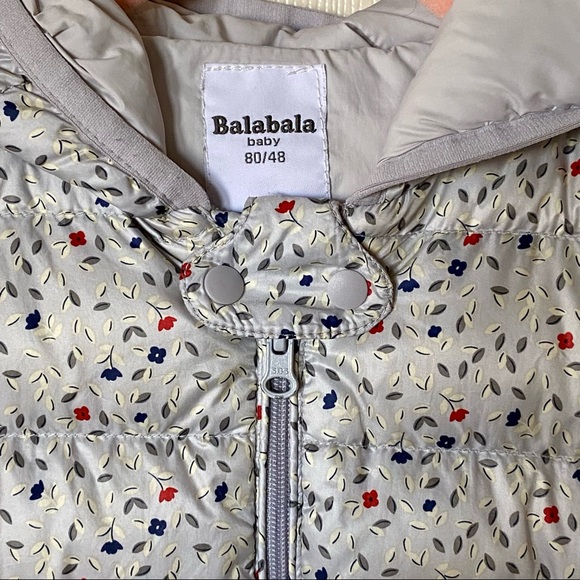 Mini Balabala Gray Floral Baby Snowsuit☃️ - Picture 8 of 16
